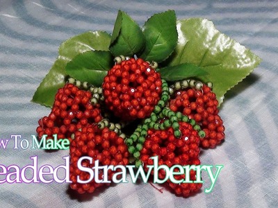 How to make Beaded strawberry | strawberry from beads | Strawberry with beads| Creative Art Ideas