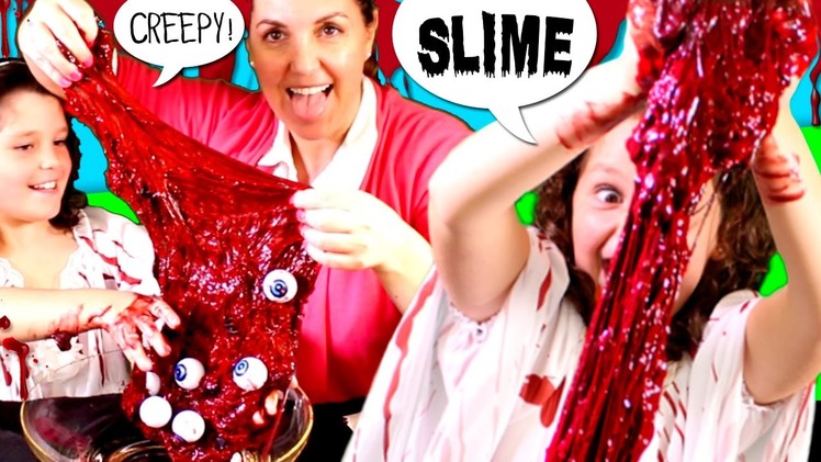 How to make BLOOD SLIME * DIY HALLOWEEN Bloody Slime for KIDS