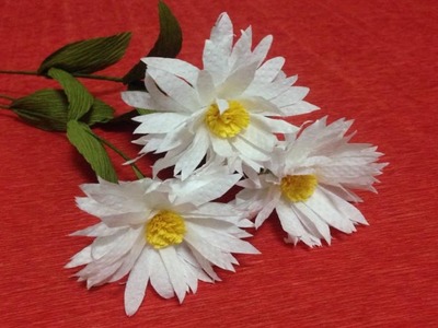 How to Make Daisy Tissue Paper Flowers - Flower Making of Tissue Paper - Paper Flower Tutorial