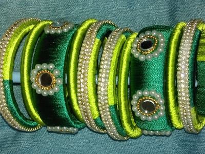 How to make designer silk thread bangles at home | latest designer thread bangles