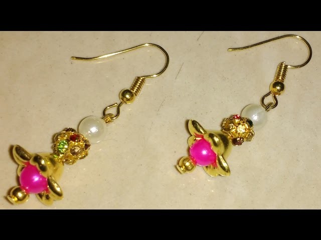 How to make earrings at home | earrings hacks, thread hacks, bead hacks