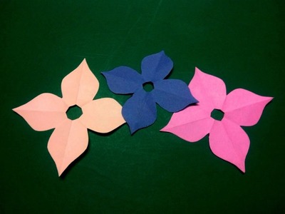 How to make simple & easy paper flower - 4 | Kirigami. Paper Cutting Craft Videos & Tutorials.