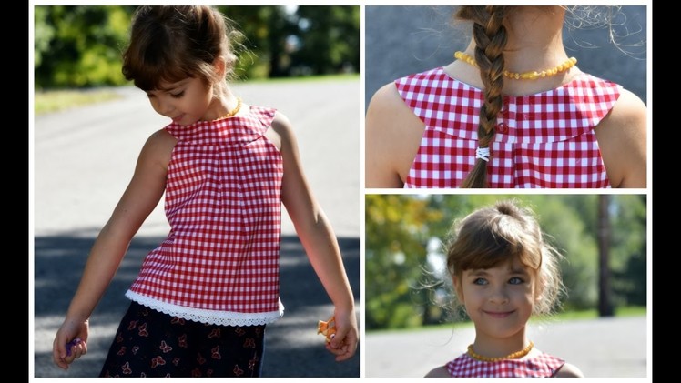 How to sew a round Yoke Dress. Top. Jumper - Kitty Pattern