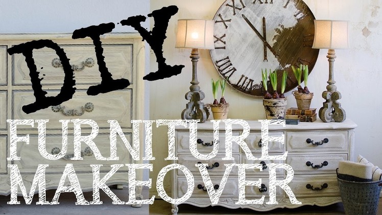 How to White Wash Furniture using Chalk Paint, DIY Restoration Hardware Look