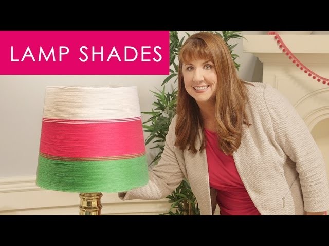 How to Yarn Wrap Lamp Shades - Easy Decor DIY