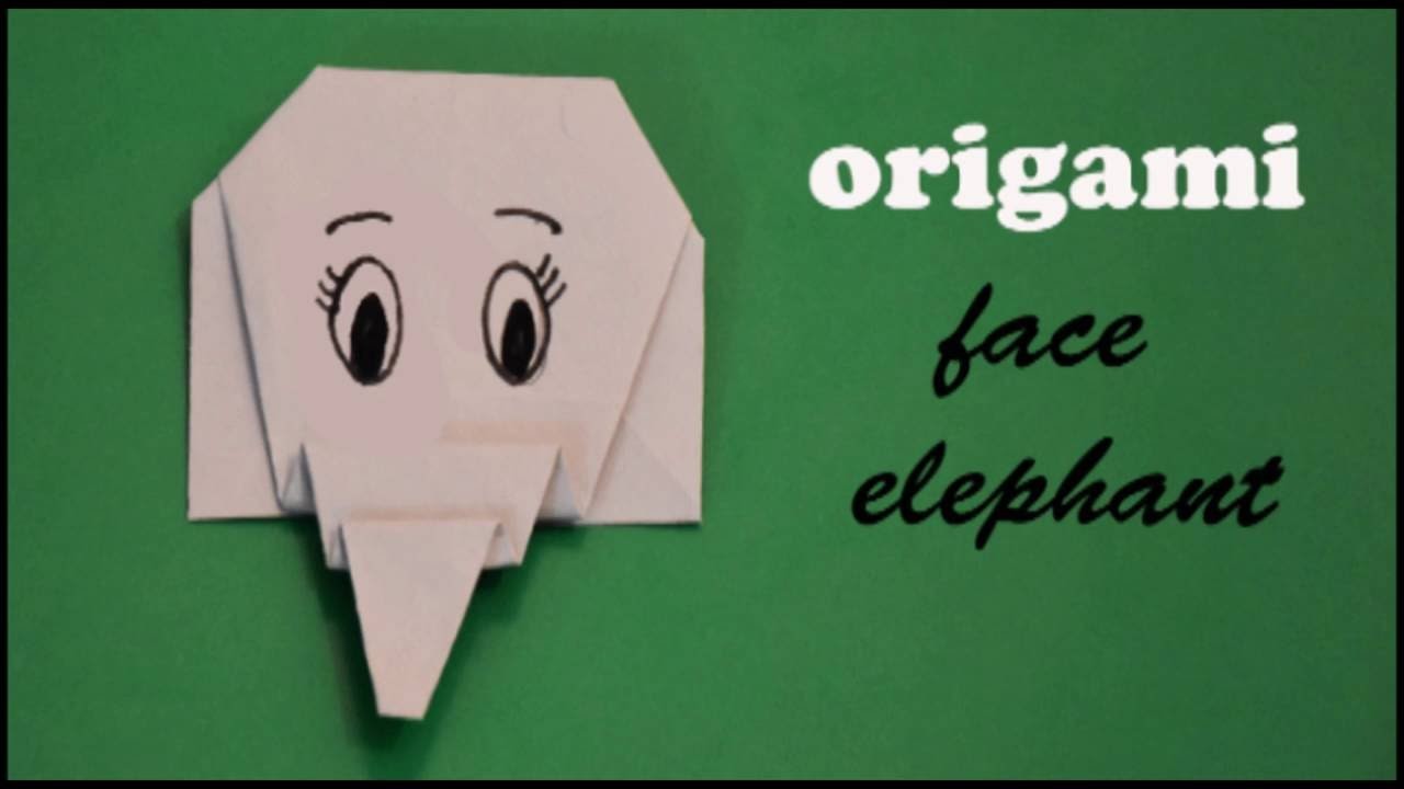 Origamieasy elephant face, Animals, How to fold an easy origami