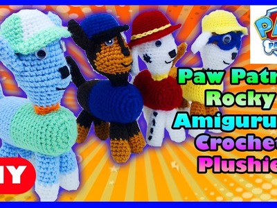 Paw Patrol Rocky DIY Amigurumi Crochet Plushie Chase Marshall Chase Rubble MyToyVillage