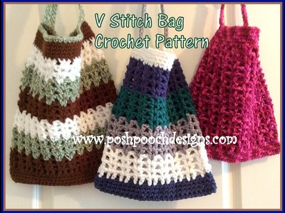V Stitch Shopping Bag Crochet Pattern