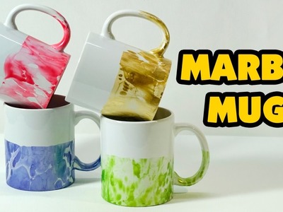 DIY Crafts - Simple WaterColor Marble Mugs