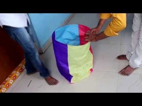 DIY Easy Sky Lantern with papers. hot air balloon