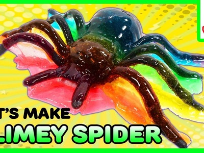 DIY Slime Rainbow Spider | So Slimey!! | Learn Colors MyToyVillage