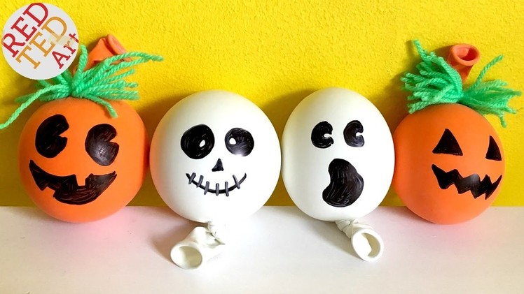 DIY Stress Balls for Halloween - Pumpkin Stress Ball - Ghost DIY - (Sensory toy)