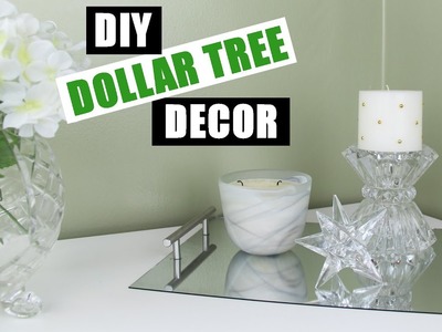 Dollar Store DIY Room Decor | Dollar Tree DIY Mirror Vanity Tray | DIY Mirror Perfume Tray