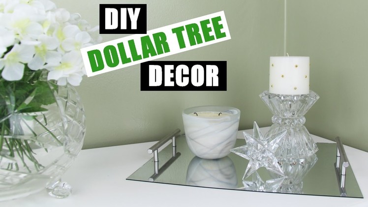 Dollar Store DIY Room Decor | Dollar Tree DIY Mirror Vanity Tray | DIY Mirror Perfume Tray