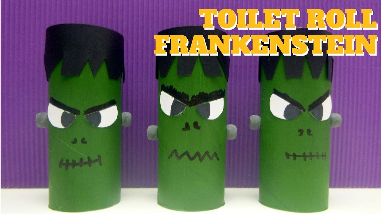 toilet paper roll frankenstein