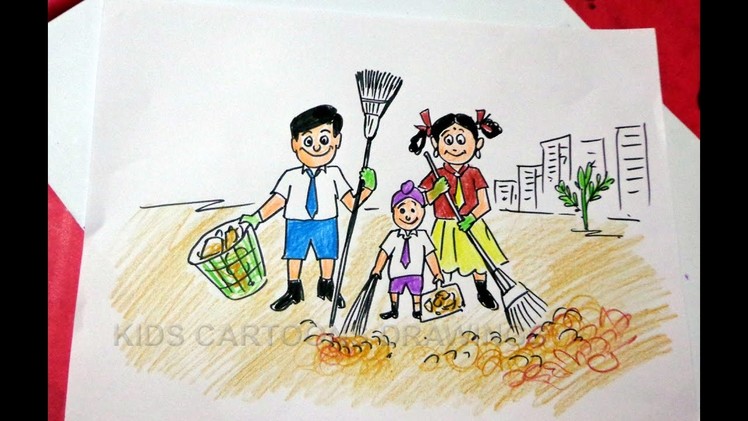 How to Draw Clean India Drawing for Kids Step by Step