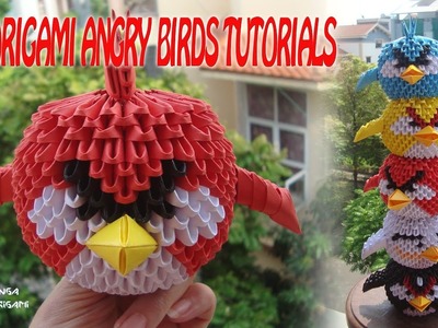HOW TO MAKE 3D ORIGAMI ANGRY BIRDS FOR BEGINNER | DIY PAPER ANGRY BIRDS TUTORIALS