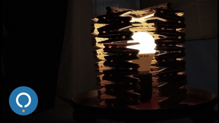 How to make a DIY lamp with clothespins
