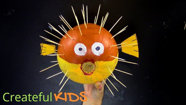 How To Make a Puffer Fish Pumpkin -- Halloween Pumpkin Ideas