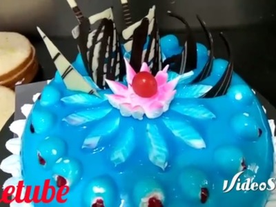 How to make colourful cakes | blue colour gel | frosting | cake decorations garnishing