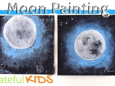How To Paint a Moon and Stars -- Fast & Easy