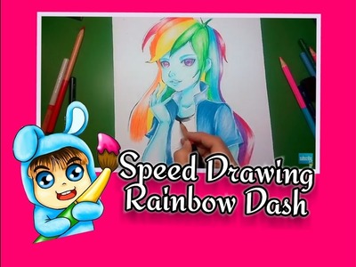 My Little Pony Equestria Girl : Speed Drawing Rainbow Dash (Fan-Art)