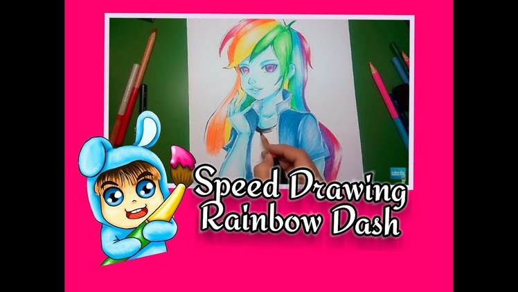 My Little Pony Equestria Girl : Speed Drawing Rainbow Dash (Fan-Art)