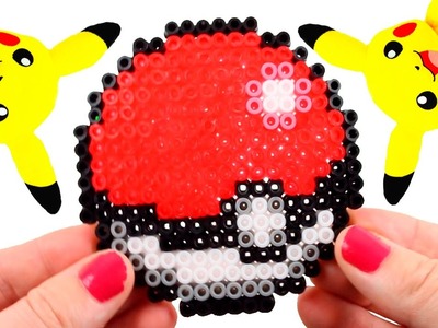 POKEBOLA POKEMON GO DIY hama beads manualidades -  Crafts Kids Pokemon Go pokeball