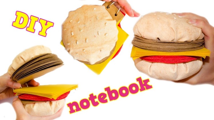 DIY Giant Burger Notebook - Great Present Idea for Birthdays, Christmas, Back to School
