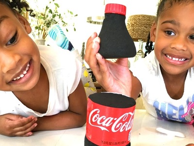 DIY How To Make 'Kinetic Sand Coca Cola' Slime Foam Clay Coke Soda Pop