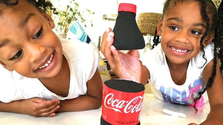 DIY How To Make 'Kinetic Sand Coca Cola' Slime Foam Clay Coke Soda Pop