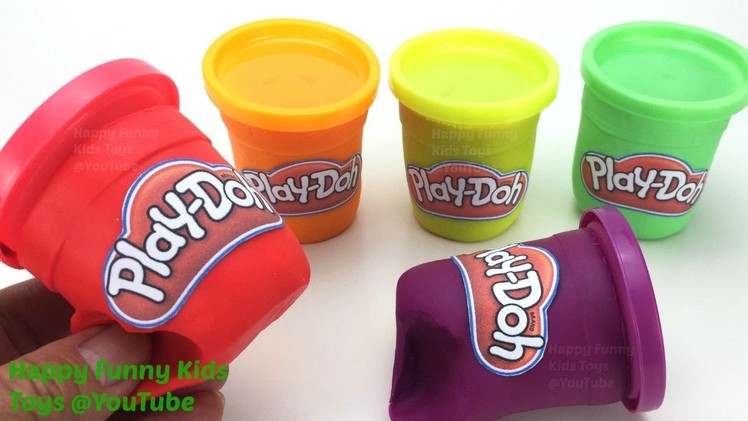 DIY How to Make Play Doh Toy Tubs Play Doh Popsicle & Ice Cream Cups Fun & Learn Colours for Kids