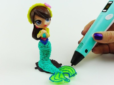 DIY How to Transform Blythe From Littlest Pet Shop Into Mermaid with 3D PEN