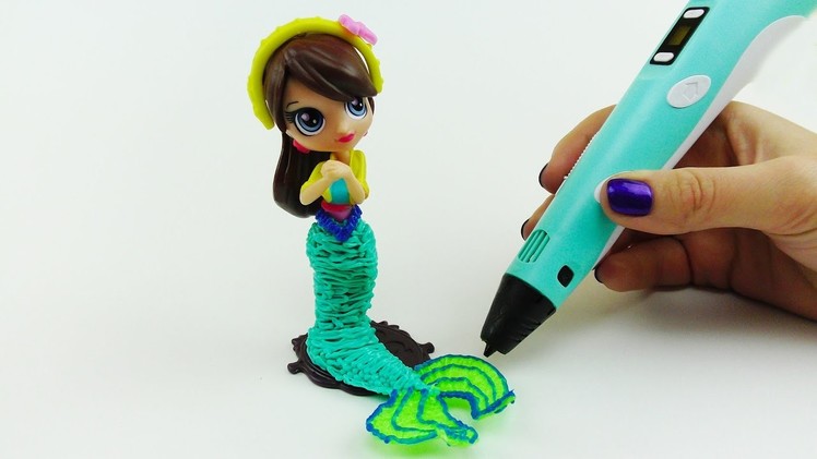 DIY How to Transform Blythe From Littlest Pet Shop Into Mermaid with 3D PEN
