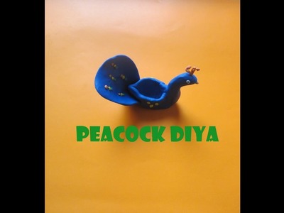 DIY Peacock Diya made from clay  | Diwali Special  | Diwali Decoration Ideas