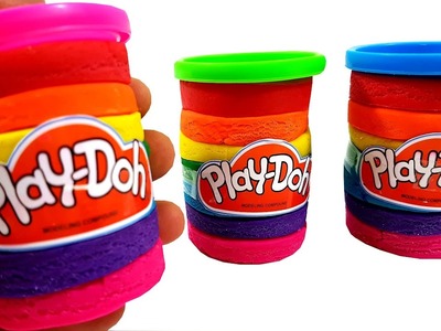 DIY Play Doh Rainbow Tubs Clay Surprise Toys