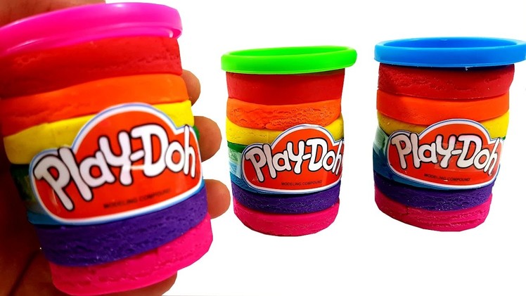 DIY Play Doh Rainbow Tubs Clay Surprise Toys