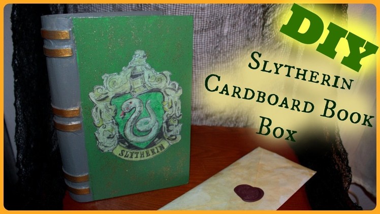DIY Slytherin cardboard book box *Harry Potter Inspired*