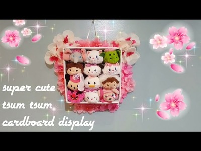 DIY Tsum Tsum Display made out of Cardboard! So pretty & easy!!