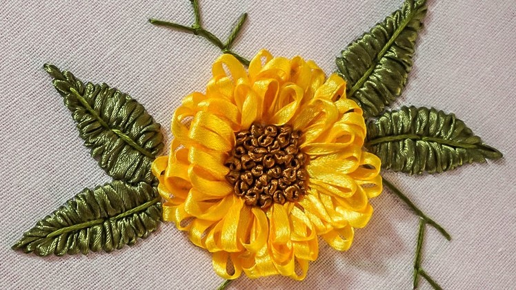 Embroidery Designs | DIY Ribbon Flower | HandiWorks #71