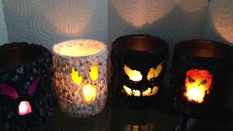 Halloween DIY "Scary" Candle Holder (Tea Light)(How too)