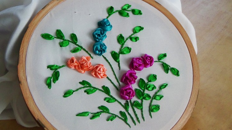 Hand Embroidery: Ribbon Work (Roses)
