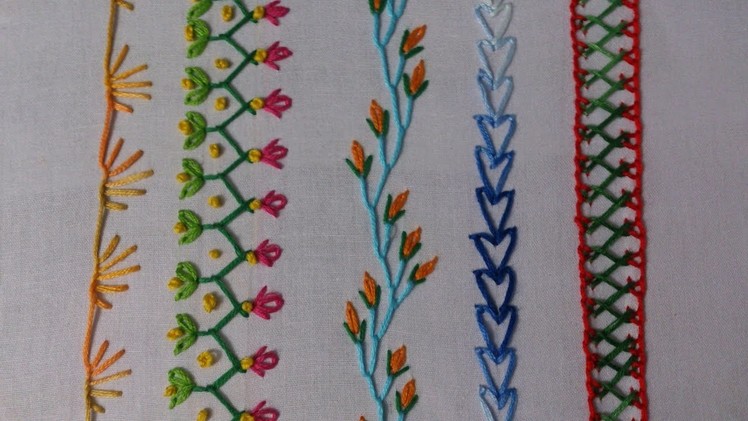 Hand embroidery stitches tutorial for beginners.