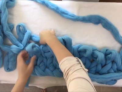 How to hand knit a Merino Wool blanket