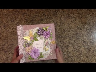PART 1 TUTORIAL 8 X 8 MINI ALBUM WITH MULBERRY KISSES PAPER - DESIGNS BY SHELLIE