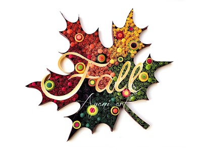 Quilling Fall Leaf Typography Tutorial