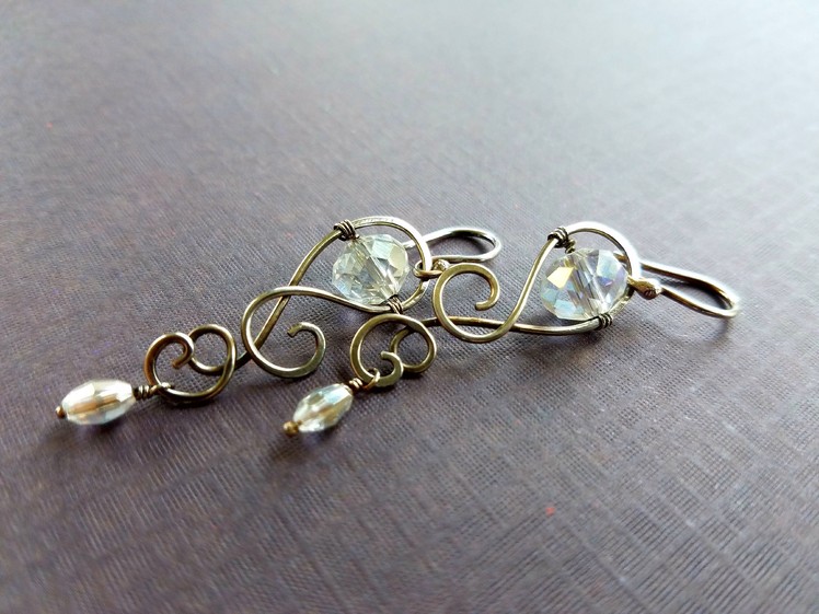 Wire Wrapping Tutorial – Silver Drops Crystal Earrings