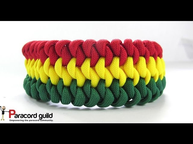 3 color Mated snake knot paracord bracelet