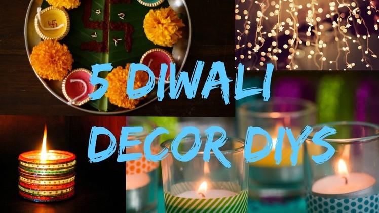 5 DIWALI Decor DIYs Floating fire light, Diya garland +more | Simple & Easy
