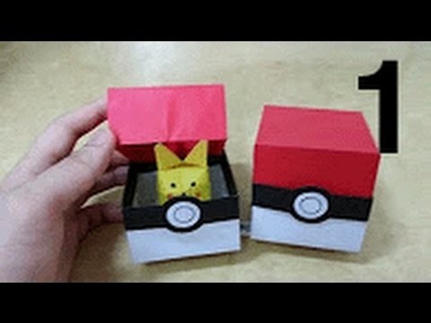 525 포켓몬 GO (포켓볼 상자)  2 - 1 색종이접기  Origami  pokeball 종이접기 Pokemon paper 摺紙 折纸 оригами 折り紙  اوريغامي